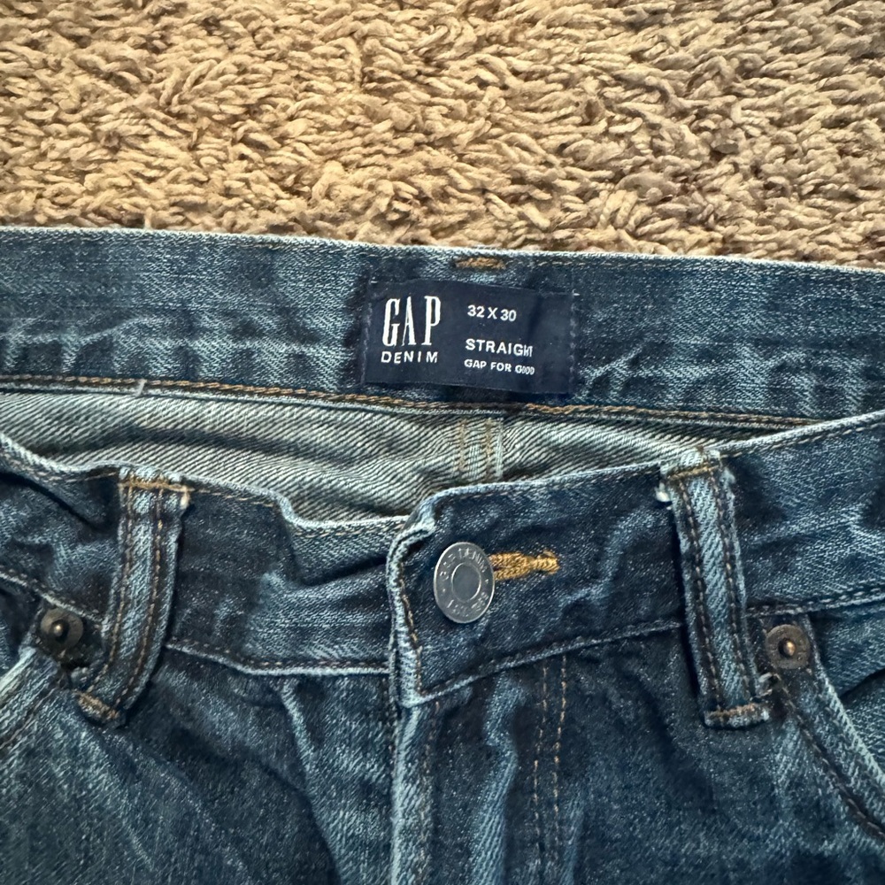 GAP‎ Men's Straight Blue Jeans - Picture 2 of 5